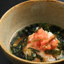 Nori chazuke (dried seaweed and rice with tea)