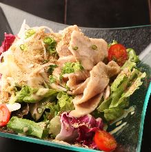 Shabu-shabu salad with sesame dressing