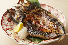 Salted and grilled mackerel