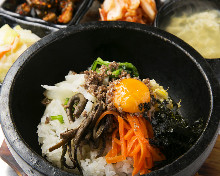 Stone grilled bibimbap