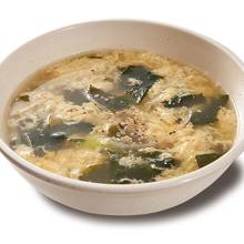 Wakame seaweed egg drop soup