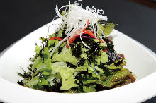 Korean-style salad with seaweed