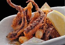 Fried squid legs