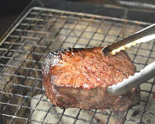Charcoal grilled beef