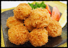 Deep-fried scallops