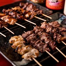 Assorted grilled skewers