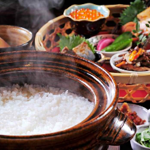 Kamataki Gohan (rice in a metal pot)