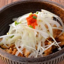 Chicken skin with ponzu