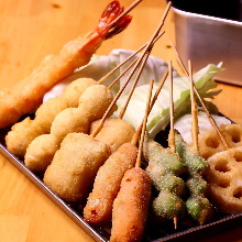 Assorted fried cutlet skewers, 10 kinds