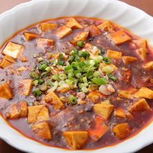 Spicy tofu and ground meat