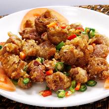 Fried gizzards