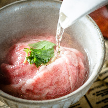 Beef ochazuke (rice with tea)