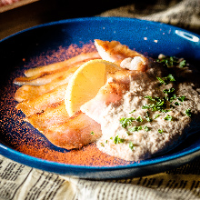 Pork collar chashu with porcino and mushroom sauce