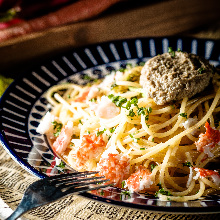 Crab tomalley and watercress peperoncino