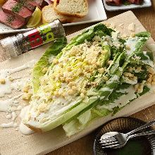 Charcoal grilled romaine caesar salad