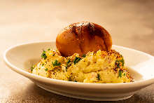 Potato salad with smoked egg
