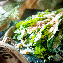 Caesar salad with romaine lettuce