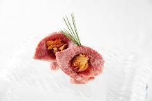 Edible raw beef