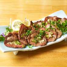 Beef tongue seasoned with salt