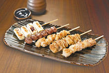 Assorted grilled skewers