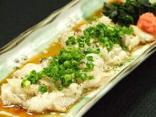 Seared flounder engawa