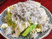 Anchovies and cabbage saute