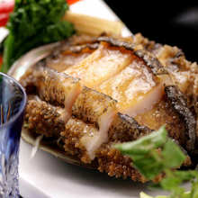 Grilled abalone with butter