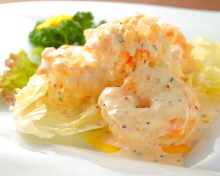 Stir-fried shrimp with mayonnaise