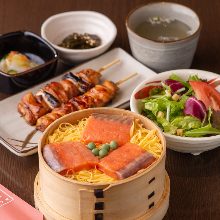 Salmon Wappa meshi meal set