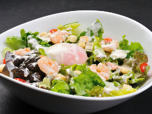 Caesar salad with slow-poached egg