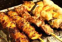 Assorted grilled chicken skewers, 5 kinds