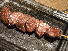 Grilled gizzard skewer