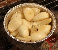Baked in foil with garlic