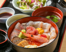 Seafood rice bowl