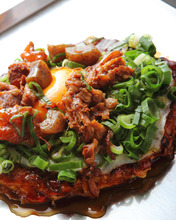 Beef sinew okonomiyaki
