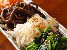 Namul (Korean seasoned vegetables or wild greens)
