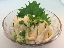 Chicken skin with ponzu