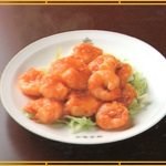 Stir-fried shrimp in chili sauce