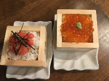 Salmon roe rice bowl