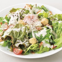 Caesar salad with slow-poached egg