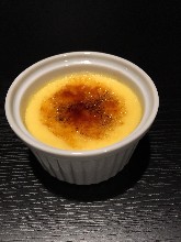 Creme brulee and dessert item