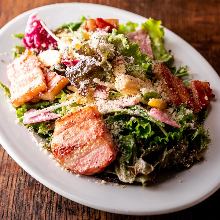 Caesar salad with bacon