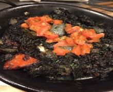 Squid ink paella