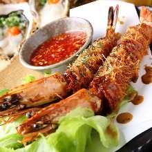 Stir-fried shrimp with mayonnaise