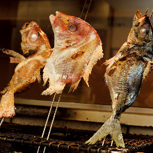 Charcoal grilled fish