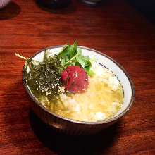 Ume chazuke (plum and rice with tea)