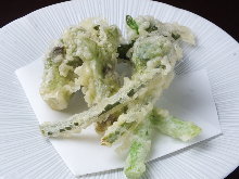 Tempura of seasonal taste