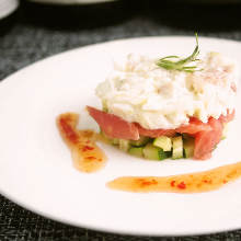 Salmon and avocado tartare