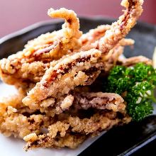 Fried squid legs