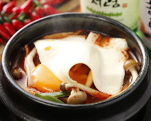 Sundubu jjigae with cheese